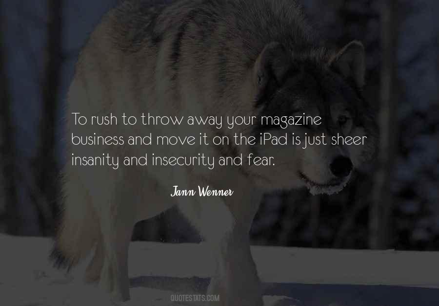 Quotes About Fear And Insecurity #1175577