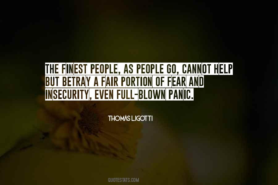 Quotes About Fear And Insecurity #1784165