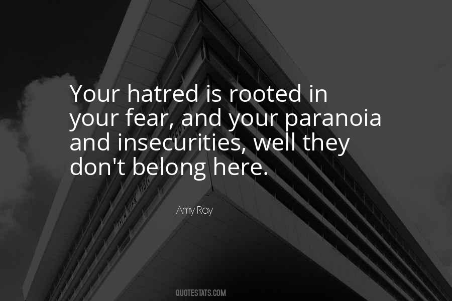 Quotes About Fear And Insecurity #743295