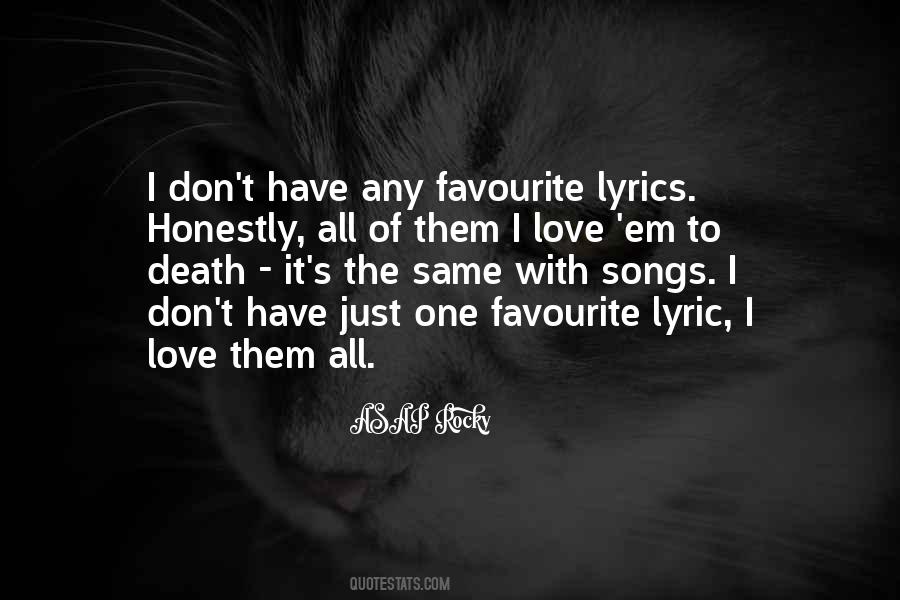 Quotes About Favourite Songs #135539