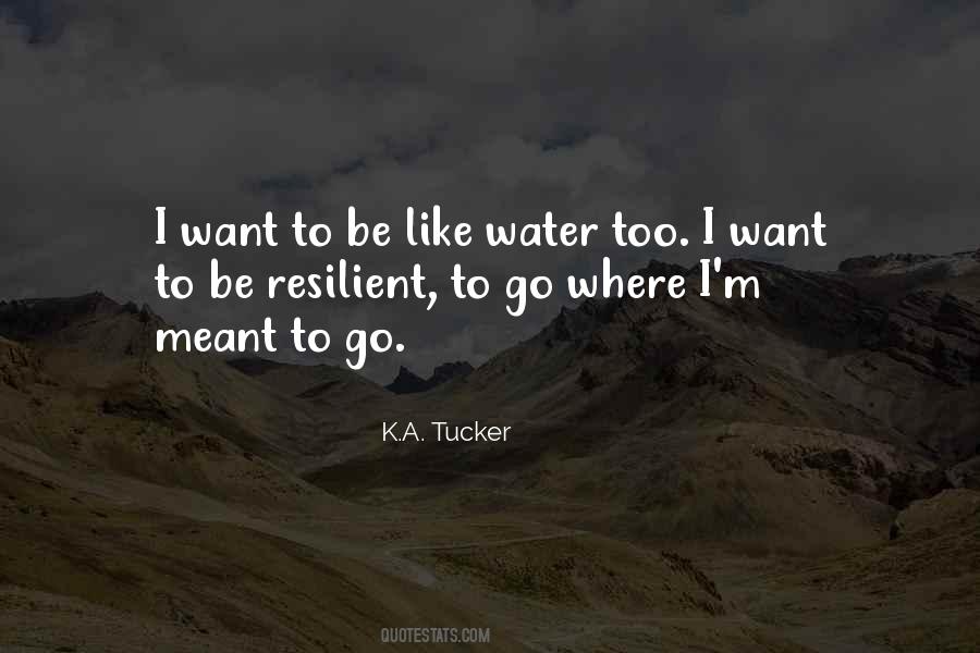 I Want To Be Like Water Quotes #284735