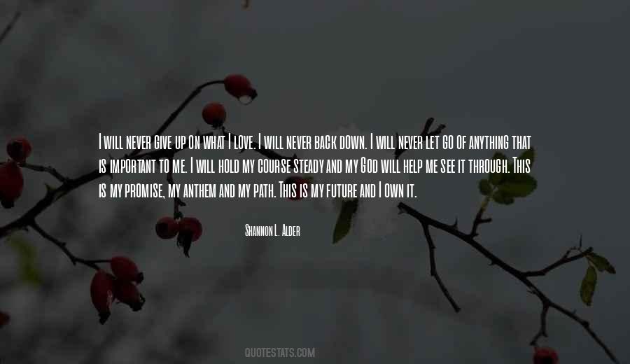 I Will Never Go Back Quotes #36288