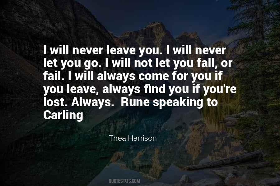 I Will Never Let You Fall Quotes #1596838