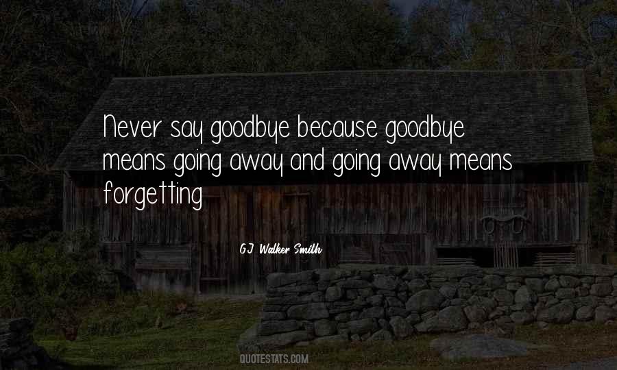 I Will Never Say Goodbye Quotes #202284