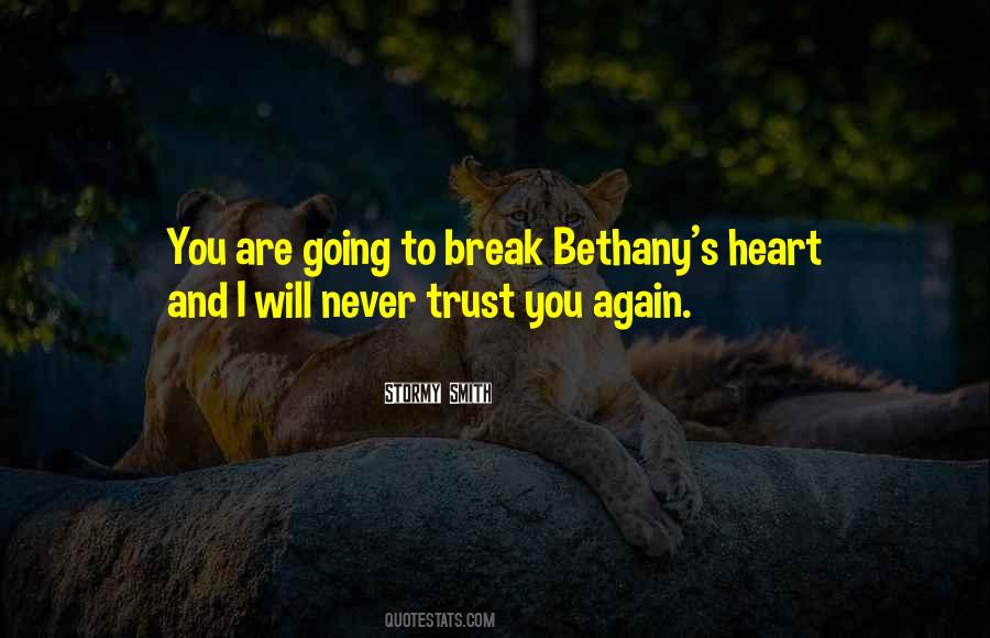 I Will Not Break Your Trust Quotes #232161