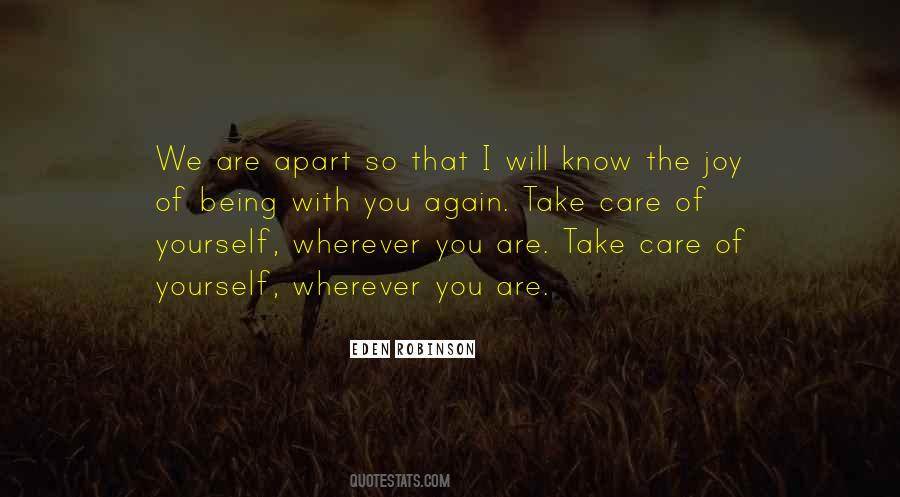 I Will Take Care Quotes #814263