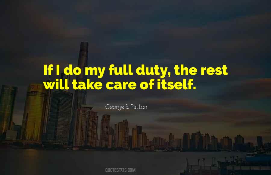 I Will Take Care Quotes #973315