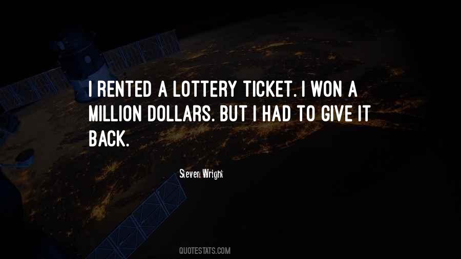 I Won The Lottery Quotes #140056