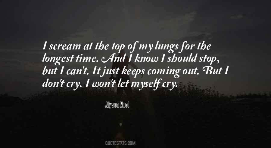 I Won't Cry Quotes #1450544