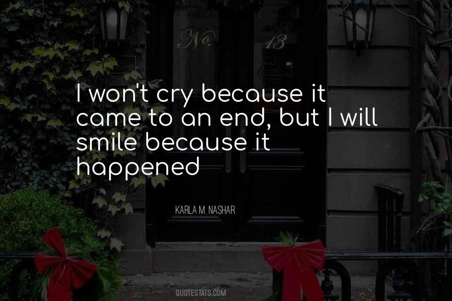 I Won't Cry Quotes #941102