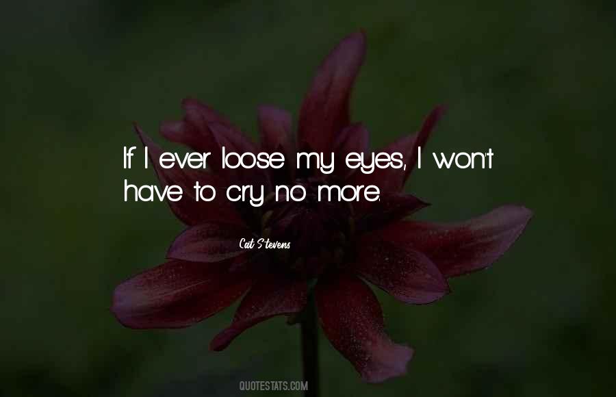 I Won't Cry Quotes #9850