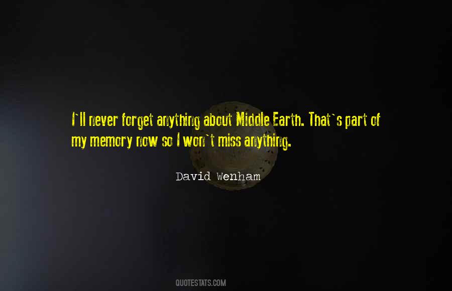 I Won't Forget Quotes #1226847