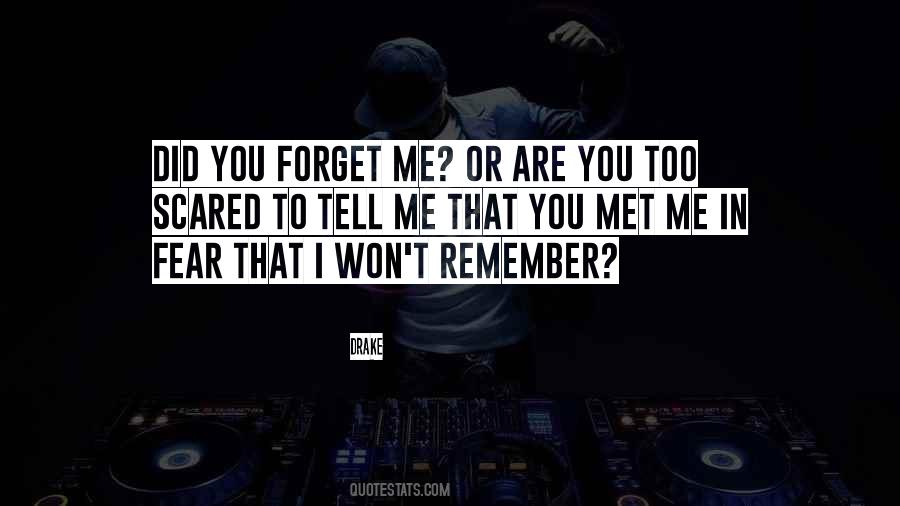 I Won't Forget You Quotes #86344