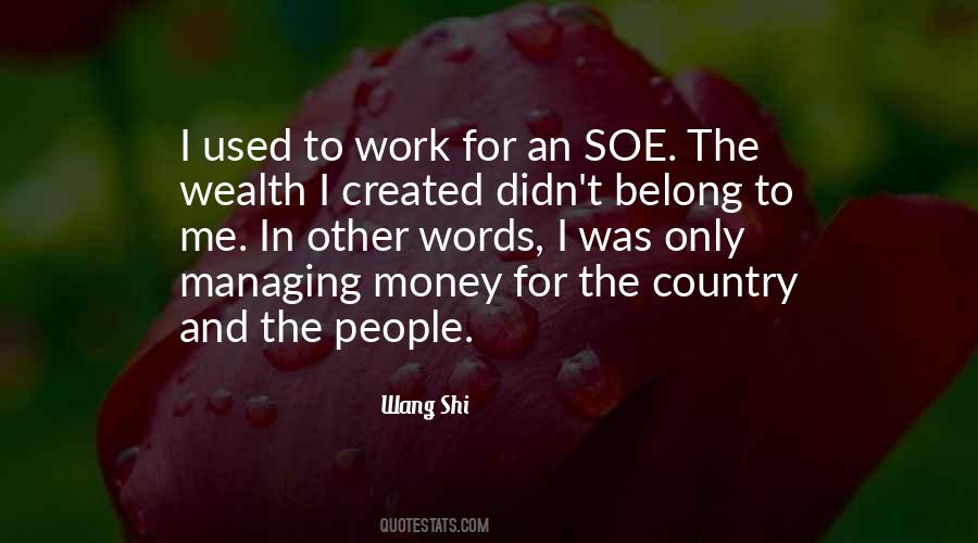 I Work Only For Money Quotes #30032