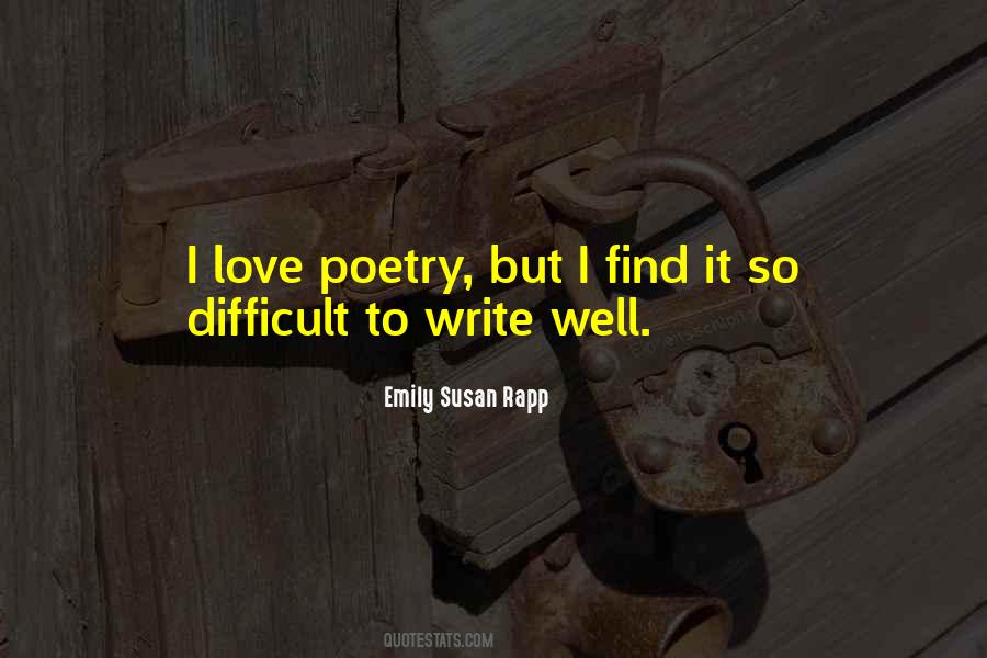 I Write Poetry Quotes #28577