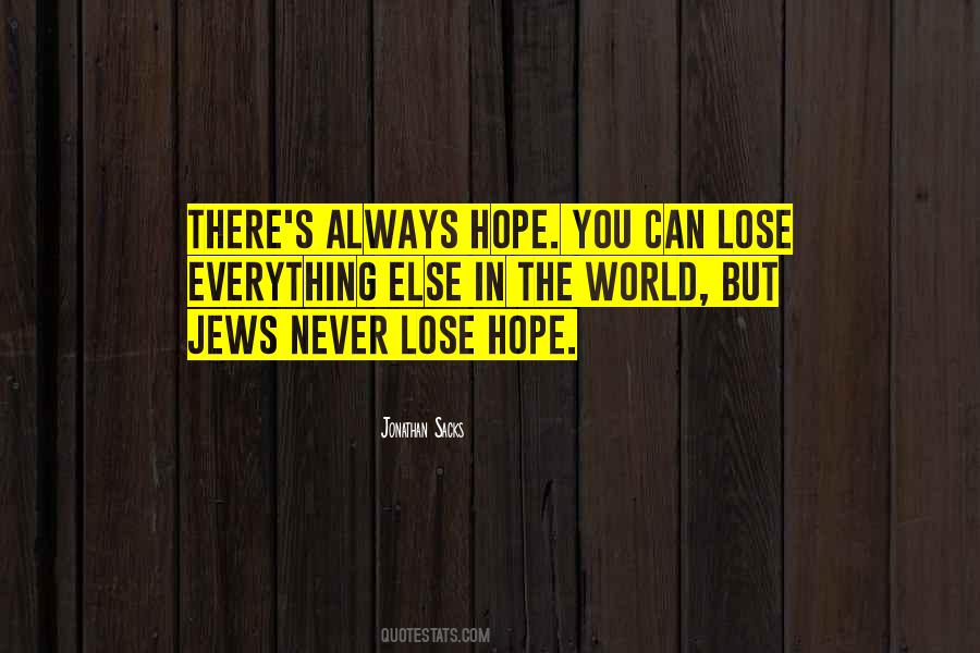 I'll Never Lose Hope Quotes #1227880