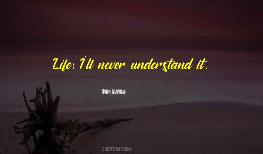 I'll Never Understand Quotes #1545044