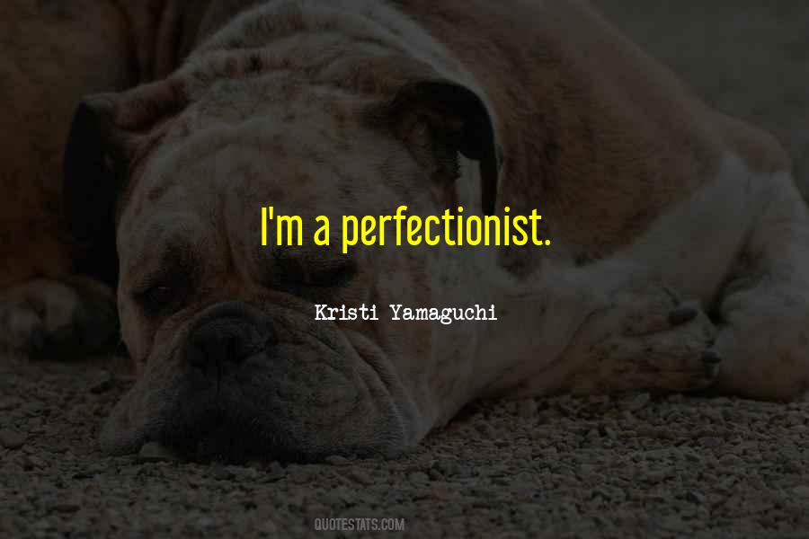 I'm A Perfectionist Quotes #386899