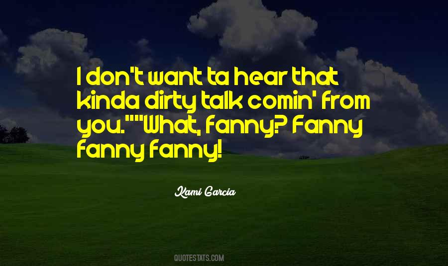 Quotes About Fanny #946392