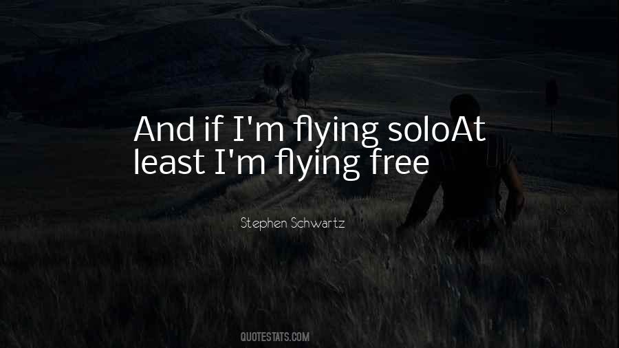 I'm Flying Solo Quotes #98415