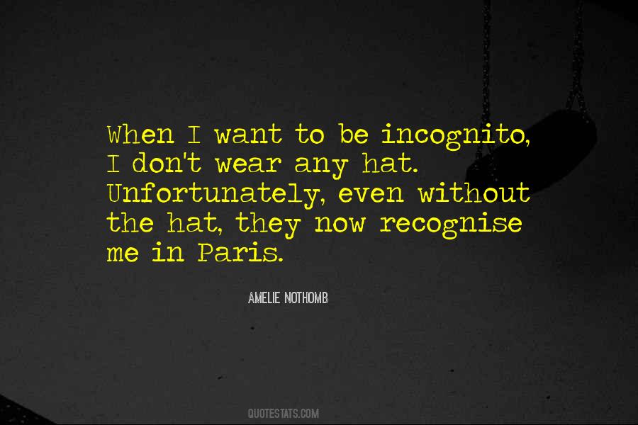 I'm Incognito Quotes #1496698