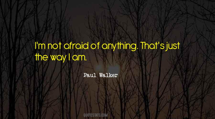 I'm Not Afraid Of Anything Quotes #176640