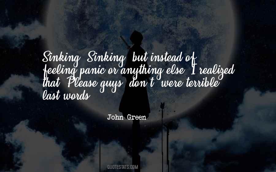 I'm Sinking Quotes #1305678