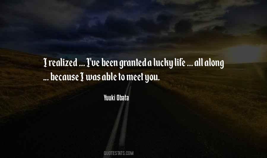 I'm So Lucky To Meet You Quotes #974666