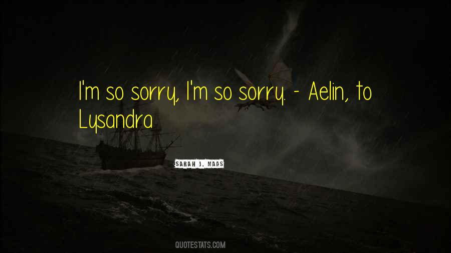 I'm So Sorry Quotes #1851281