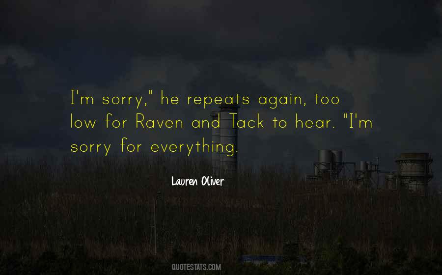 I'm Sorry For Everything Quotes #219992