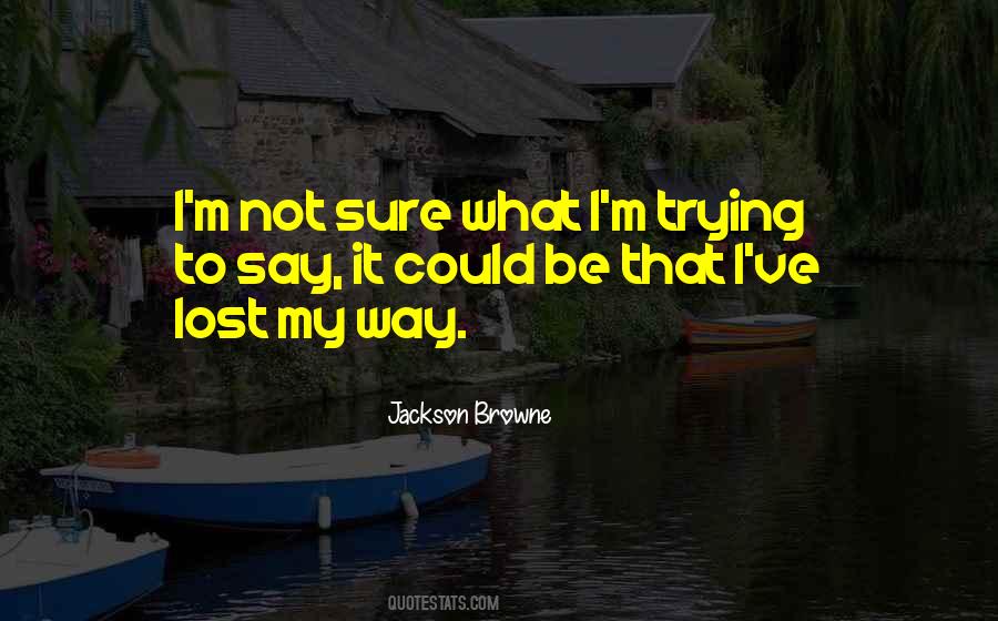 I've Lost My Way Quotes #1114592
