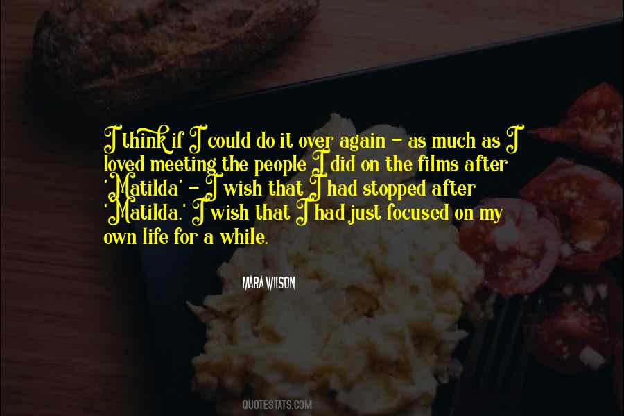 If I Could Do It Over Again Quotes #104845