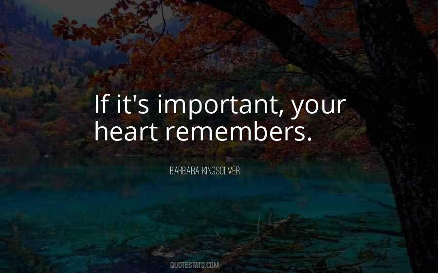 If It's Important Quotes #1352428