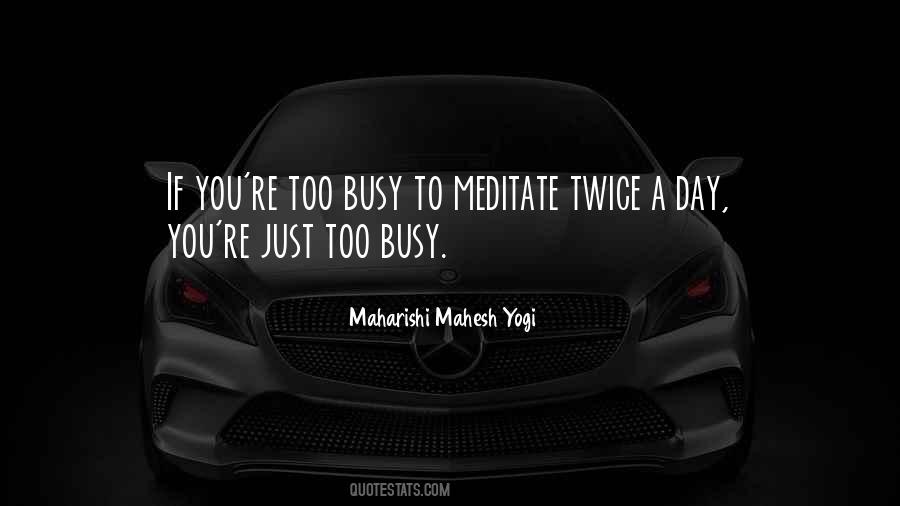 If You're Too Busy Quotes #1278600