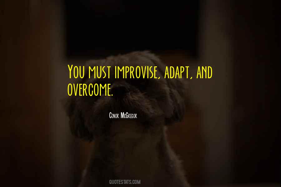 Improvise Adapt And Overcome Quotes #1485838