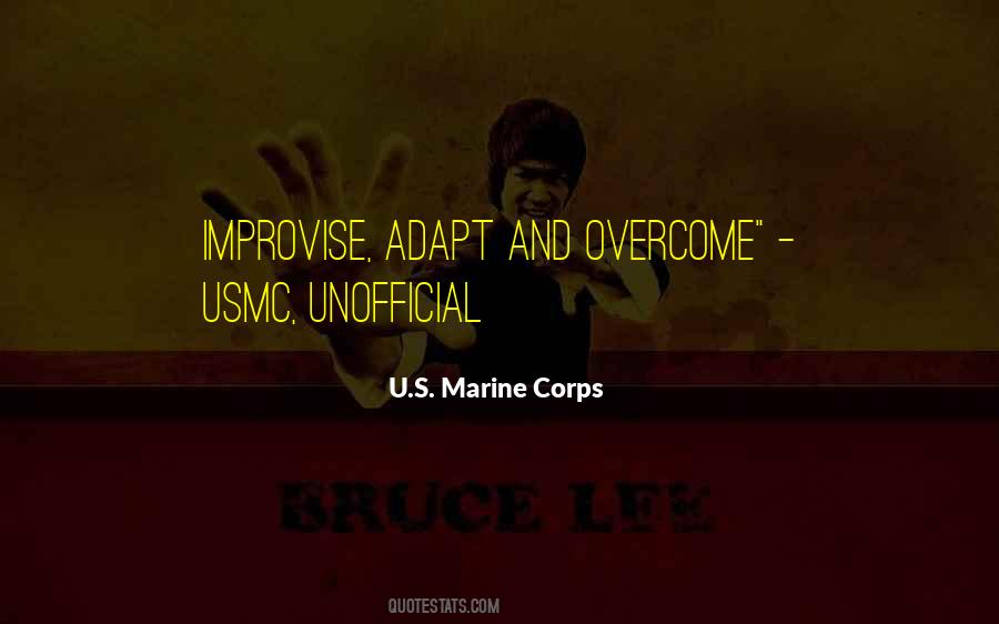 Improvise Adapt And Overcome Quotes #81988