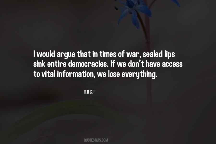 In Times Of War Quotes #403539