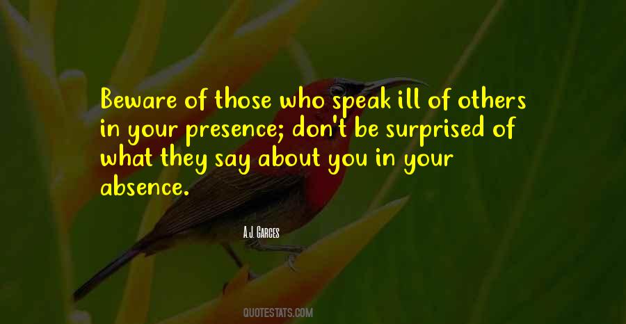 In Your Absence Quotes #119771