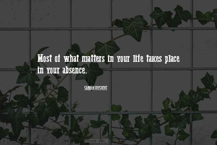 In Your Absence Quotes #1741334