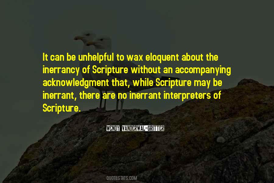 Inerrancy Of Scripture Quotes #14207