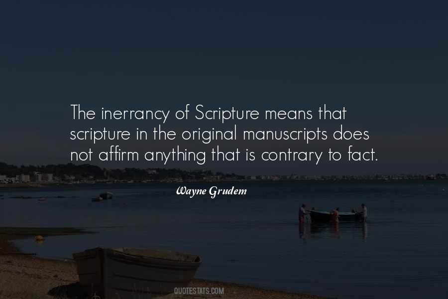 Inerrancy Of Scripture Quotes #19846