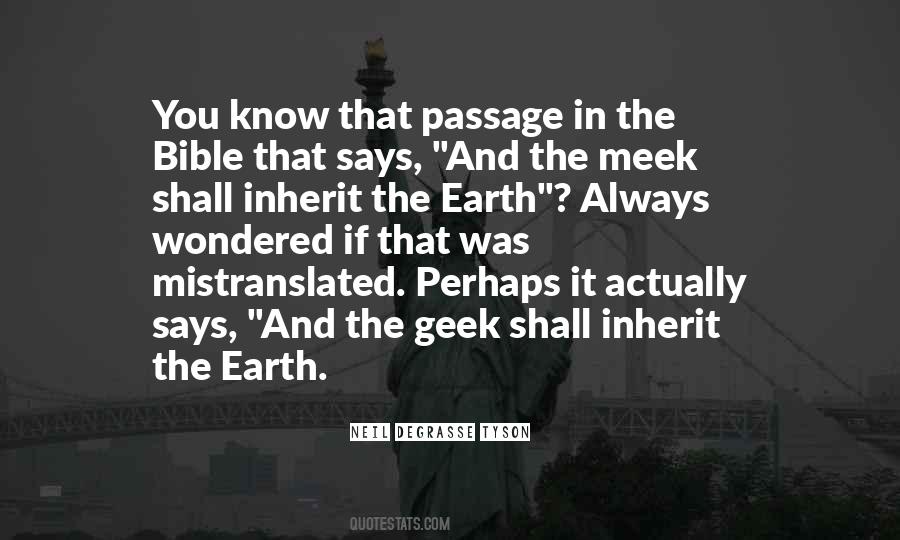 Inherit The Earth Quotes #1567121