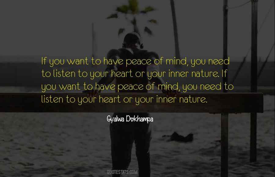 Inner Peace Of Mind Quotes #984299