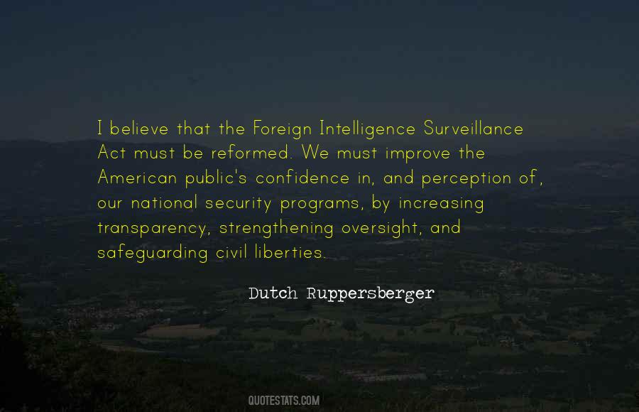 Intelligence And Security Quotes #1298556