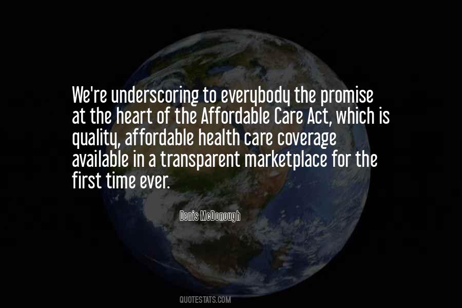 Quotes About The Affordable Care Act #276705