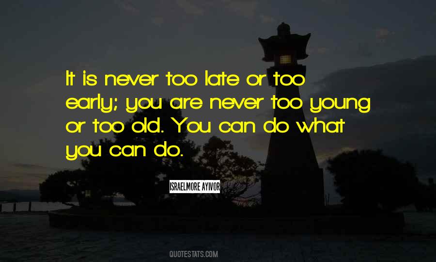 Is Never Too Late Quotes #104330