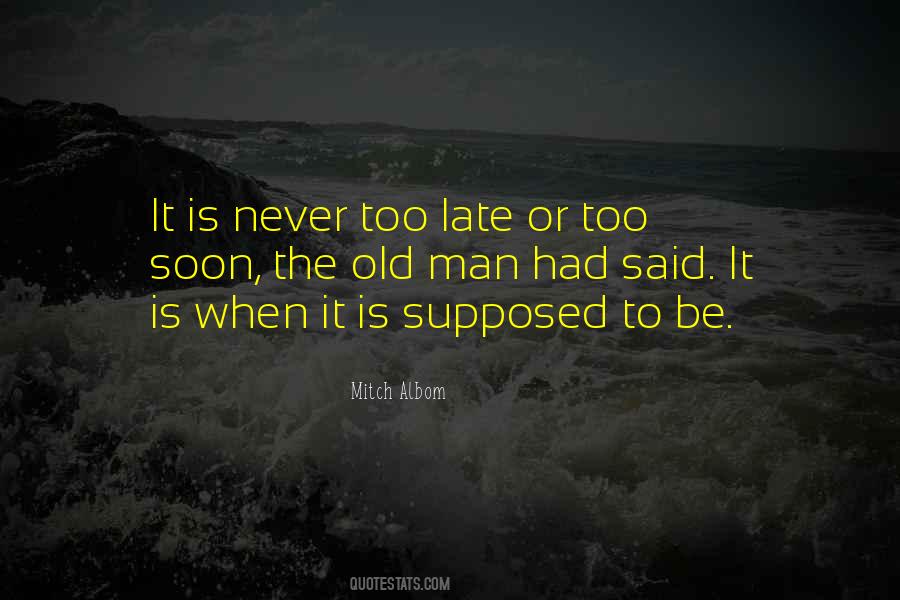 Is Never Too Late Quotes #765952