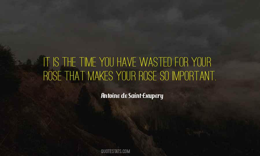 Is Time Wasted Quotes #733765