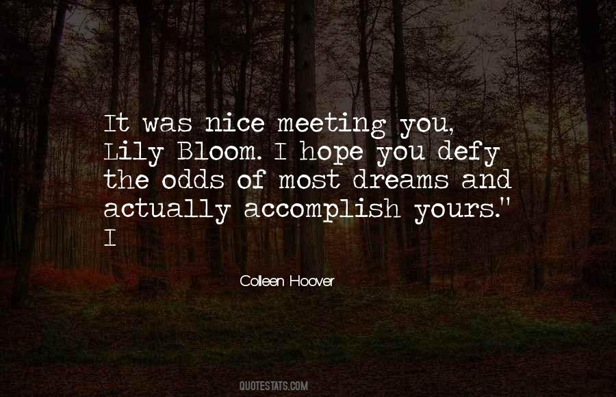 It Was Nice Meeting You Quotes #1424092