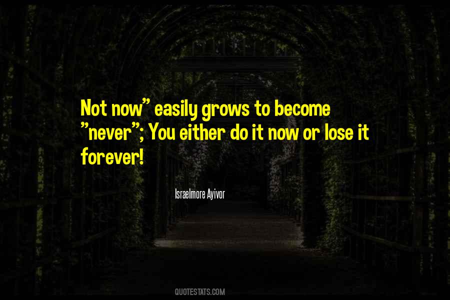 It's Either Now Or Never Quotes #771197